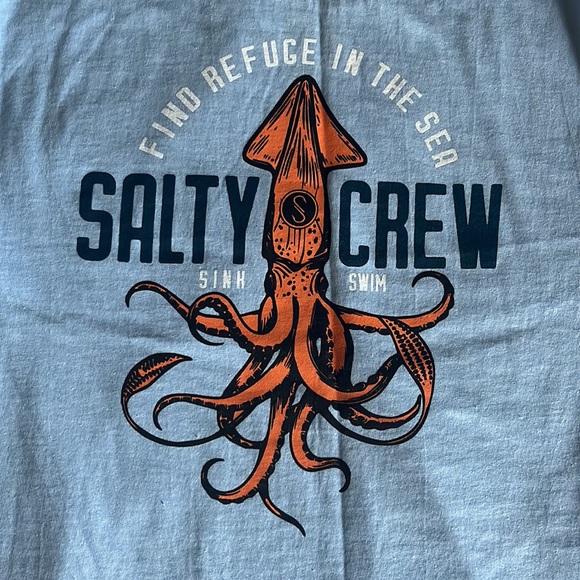 Light Blue Salty Crew T-shirt - Picture 4 of 4